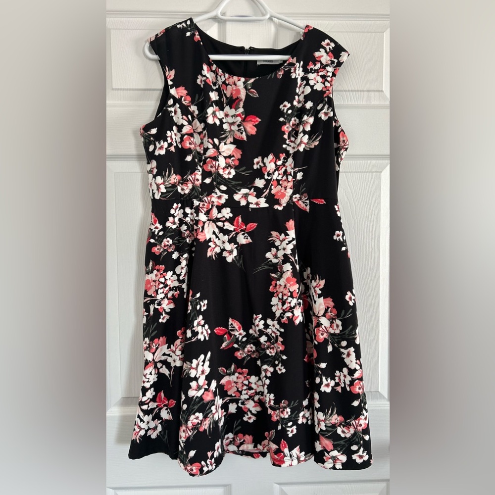 Ricki's Black and Pink Floral Mini Dress